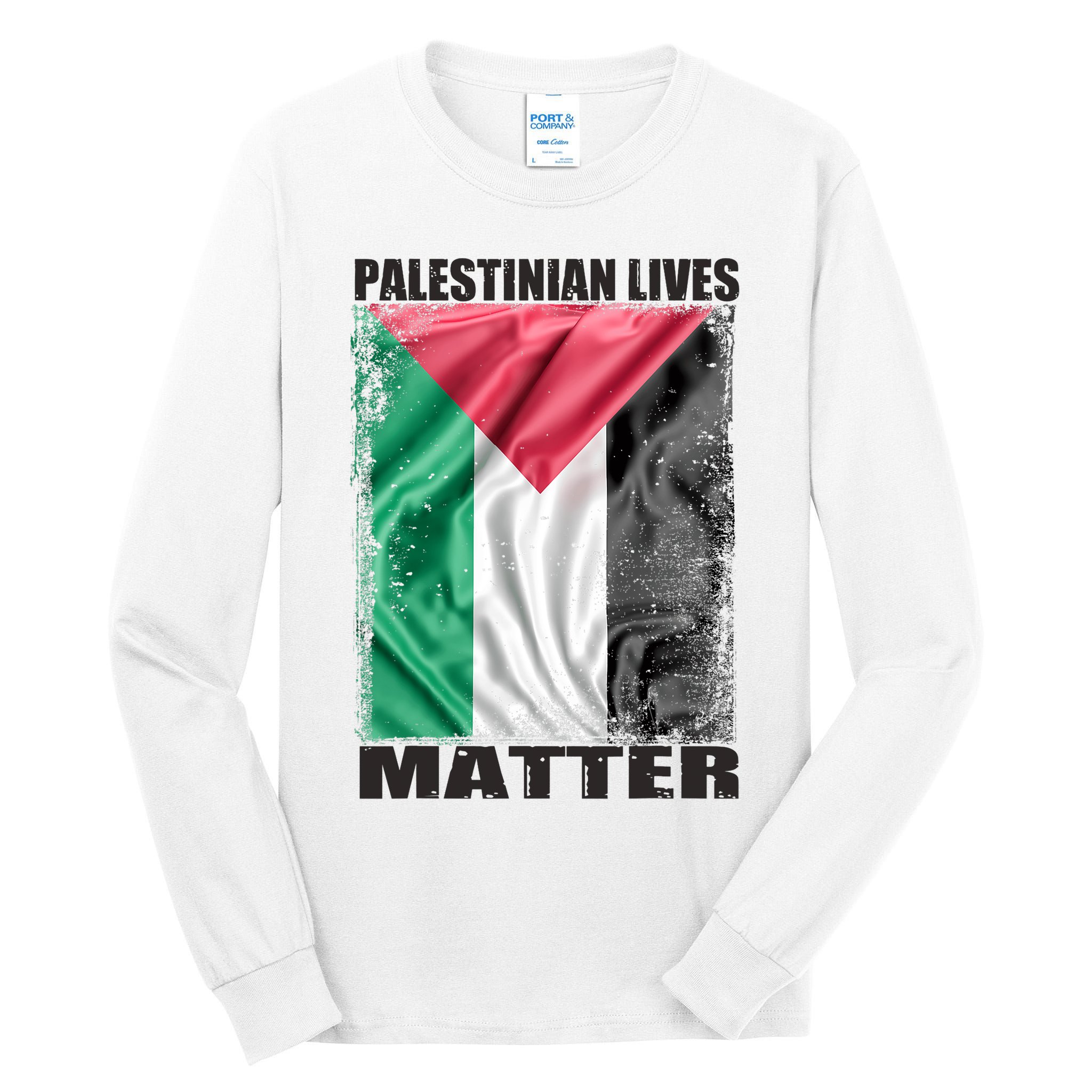 Palestinian Lives Matter Free Palestine Flag Palestinian Tall Long Sleeve T-Shirt