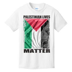 Palestinian Lives Matter Free Palestine Flag Palestinian Kids T-Shirt