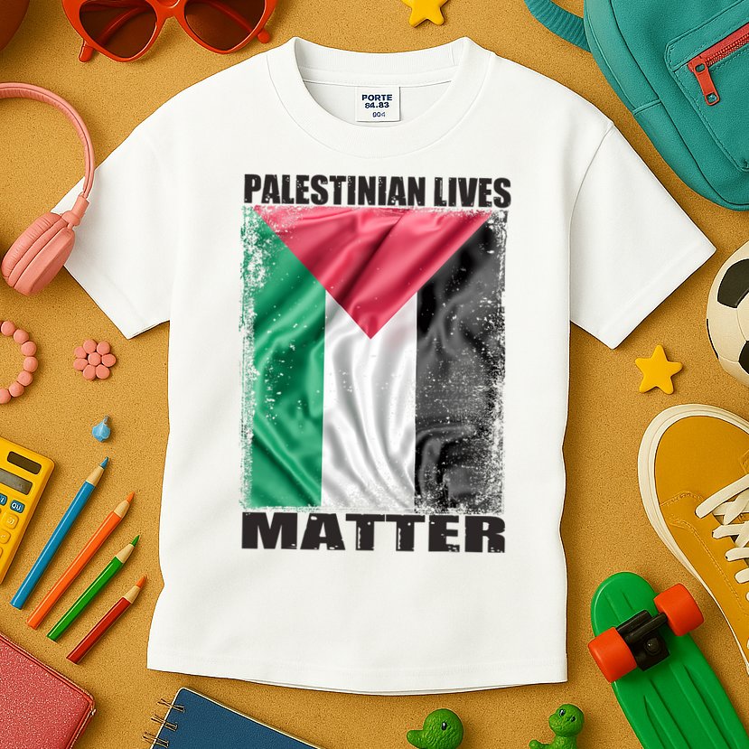 Palestinian Lives Matter Free Palestine Flag Palestinian Kids T-Shirt