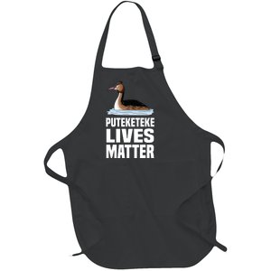 Puteketeke Lives Matter Funny Bird New Zealand Full-Length Apron With Pockets