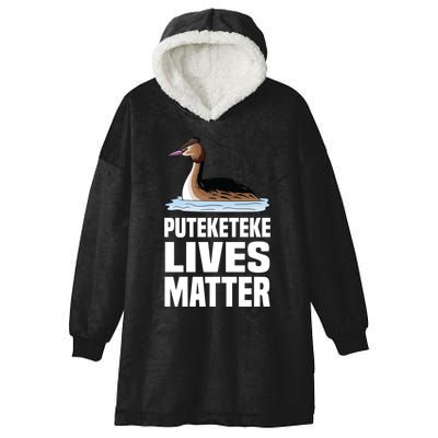 Puteketeke Lives Matter Funny Bird New Zealand Hooded Wearable Blanket