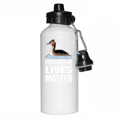 Puteketeke Lives Matter Funny Bird New Zealand Aluminum Water Bottle