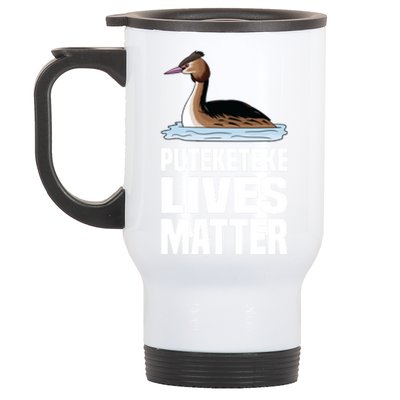 Puteketeke Lives Matter Funny Bird New Zealand Stainless Steel Travel Mug