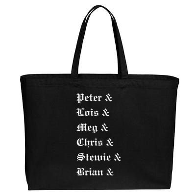 Peter Lois Meg Chris Stewie Brian Cotton Canvas Jumbo Tote