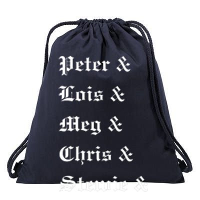 Peter Lois Meg Chris Stewie Brian Drawstring Bag