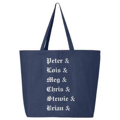 Peter Lois Meg Chris Stewie Brian 25L Jumbo Tote