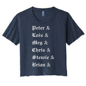 Peter Lois Meg Chris Stewie Brian Women's Crop Top Tee