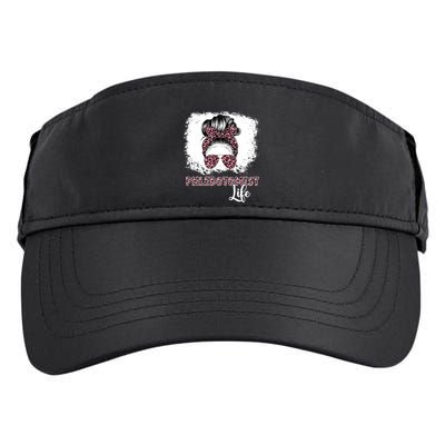 Phlebotomist Life Messy Bun Nurse Phlebotomy Gift Adult Drive Performance Visor