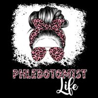 Phlebotomist Life Messy Bun Nurse Phlebotomy Gift Drawstring Bag