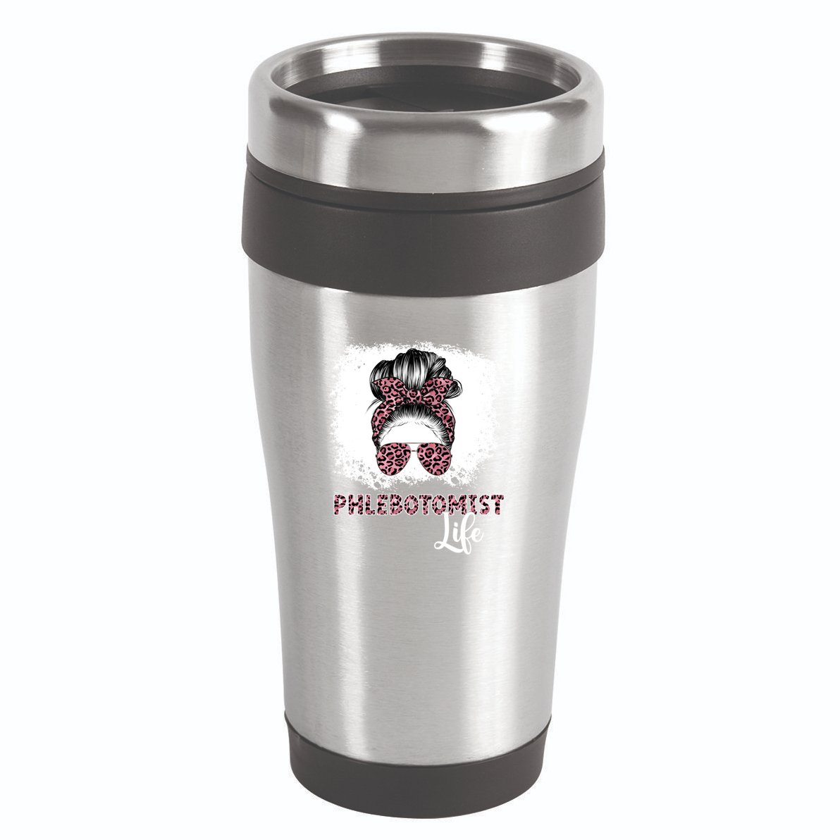 Phlebotomist Life Messy Bun Nurse Phlebotomy Gift 16oz Travel Tumbler