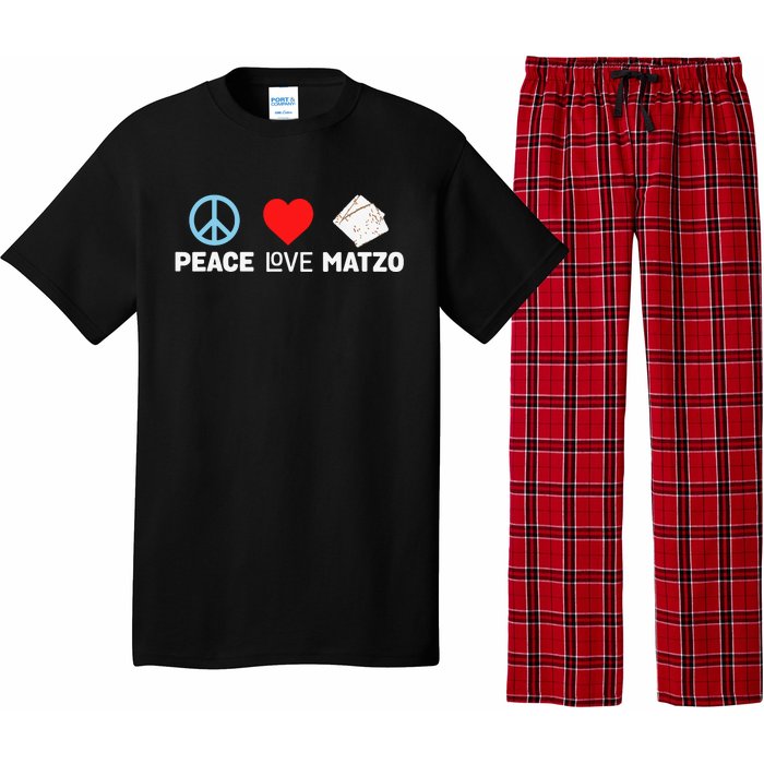 Peace Love Matzo Funny Passover Seder Jewish Food Pajama Set