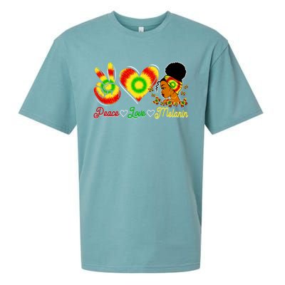 Peace Love Melanin Afro Black History Month Queen Juneteenth Gift Sueded Cloud Jersey T-Shirt