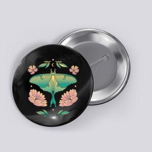 Pastel Luna Moth Butterfly Bug Insect Button