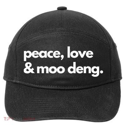 Peace Love & Moo Deng 7-Panel Snapback Hat