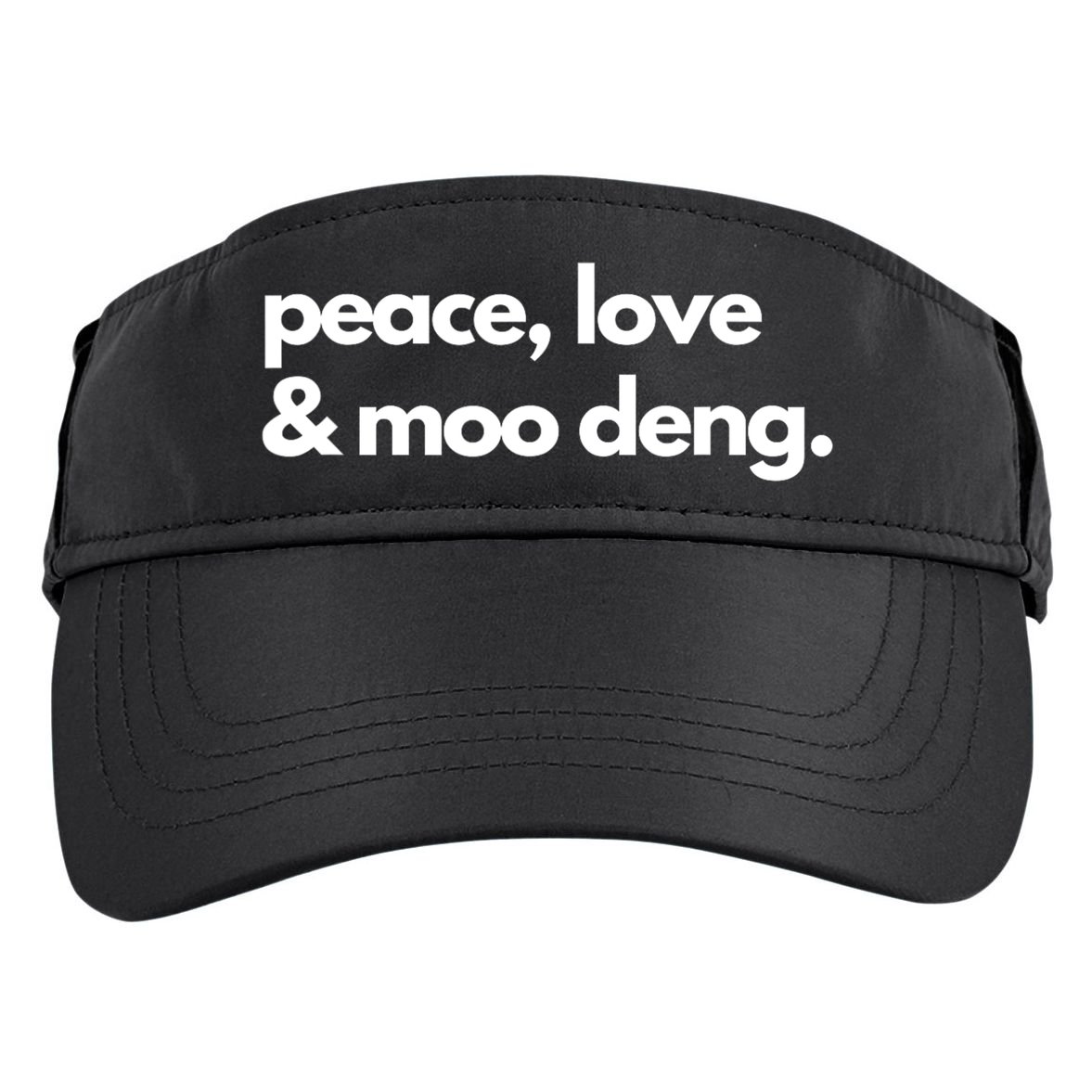 Peace Love & Moo Deng Adult Drive Performance Visor