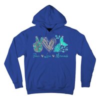 Peace Love Mermaids Mermaid Lover Funny Gift Funny Gift Hoodie