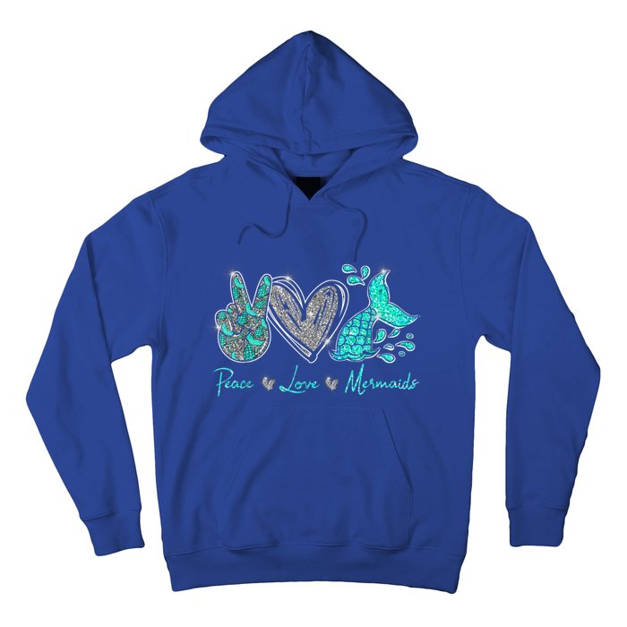 Peace Love Mermaids Mermaid Lover Funny Gift Funny Gift Hoodie