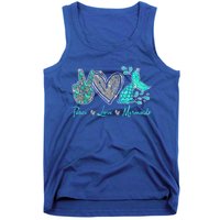 Peace Love Mermaids Mermaid Lover Funny Gift Funny Gift Tank Top