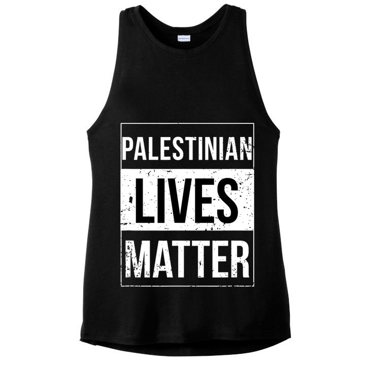 Palestinian Lives Matter Palestine Muslim Arabic Ladies PosiCharge Tri-Blend Wicking Tank