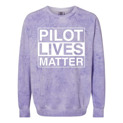 PILOT LIVES MATTER Funny Pilot Colorblast Crewneck Sweatshirt