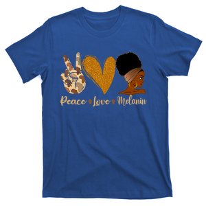 Peace Love Melanin Black Afro Juneteenth African Pride Funny Gift T-Shirt