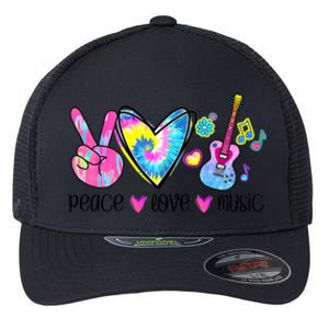 Peace Love Music Tie Dye Flexfit Unipanel Trucker Cap