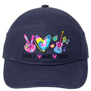 Peace Love Music Tie Dye 7-Panel Snapback Hat