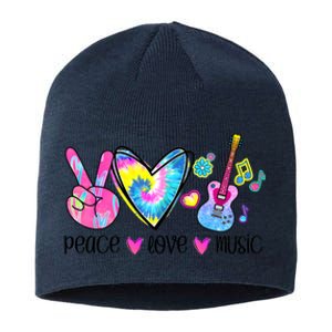 Peace Love Music Tie Dye Sustainable Beanie