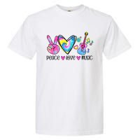 Peace Love Music Tie Dye Garment-Dyed Heavyweight T-Shirt