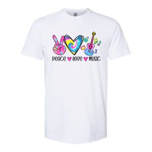 Peace Love Music Tie Dye Softstyle CVC T-Shirt