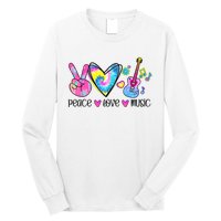 Peace Love Music Tie Dye Long Sleeve Shirt