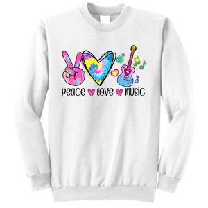 Peace Love Music Tie Dye Sweatshirt