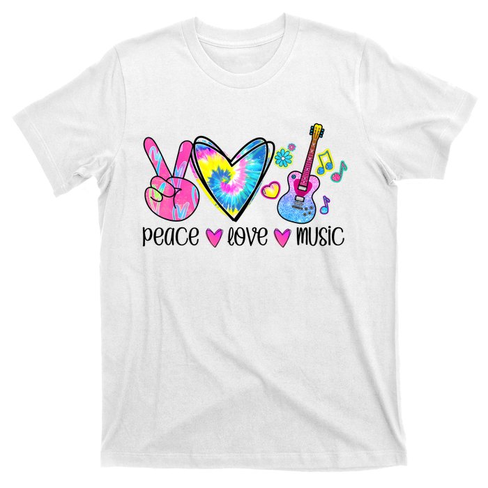 Peace Love Music Tie Dye T-Shirt