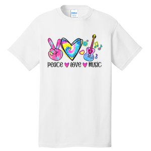 Peace Love Music Tie Dye Tall T-Shirt