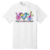 Peace Love Music Tie Dye Tall T-Shirt