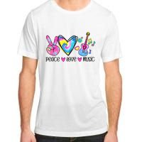 Peace Love Music Tie Dye Adult ChromaSoft Performance T-Shirt