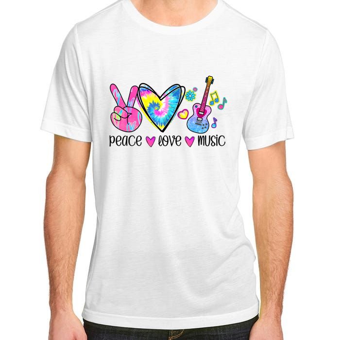 Peace Love Music Tie Dye Adult ChromaSoft Performance T-Shirt