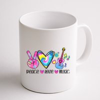 Peace Love Music Tie Dye Coffee Mug