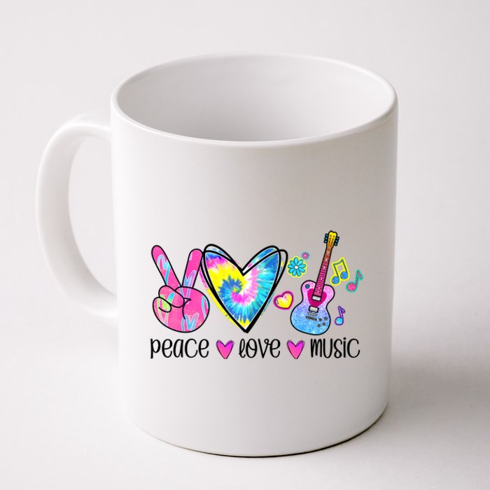 Peace Love Music Tie Dye Coffee Mug