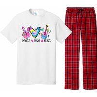 Peace Love Music Tie Dye Pajama Set