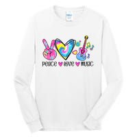 Peace Love Music Tie Dye Tall Long Sleeve T-Shirt