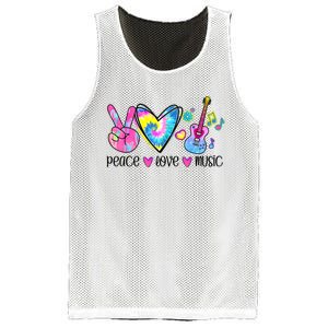 Peace Love Music Tie Dye Mesh Reversible Basketball Jersey Tank