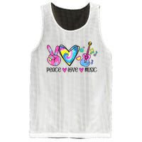 Peace Love Music Tie Dye Mesh Reversible Basketball Jersey Tank