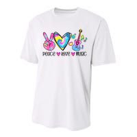 Peace Love Music Tie Dye Performance Sprint T-Shirt