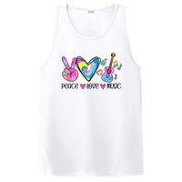 Peace Love Music Tie Dye PosiCharge Competitor Tank