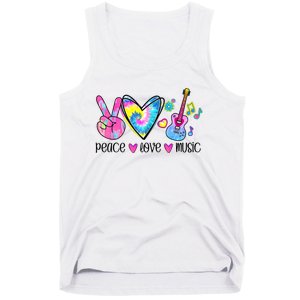 Peace Love Music Tie Dye Tank Top