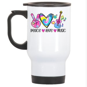 Peace Love Music Tie Dye Stainless Steel Travel Mug