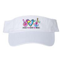 Peace Love Music Tie Dye Valucap Bio-Washed Visor