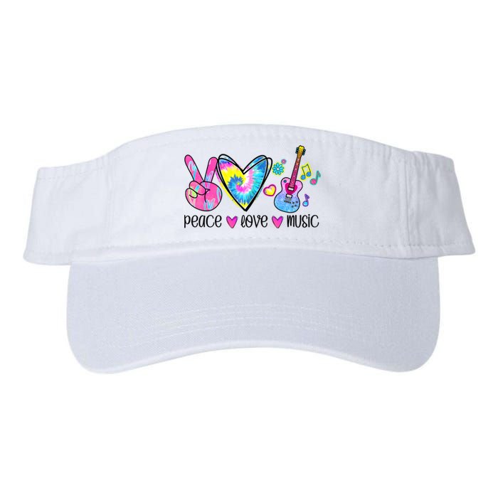 Peace Love Music Tie Dye Valucap Bio-Washed Visor