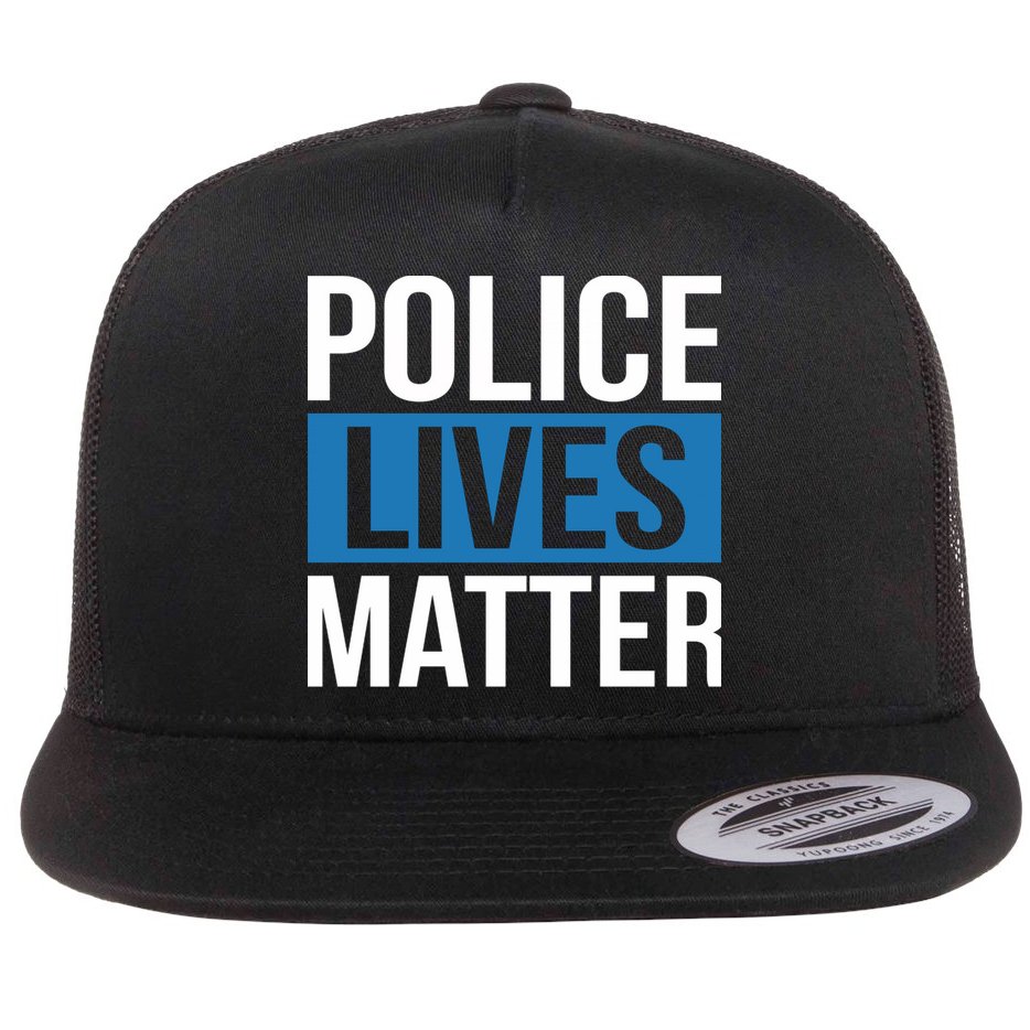 POLICE LIVES MATTER Flat Bill Trucker Hat